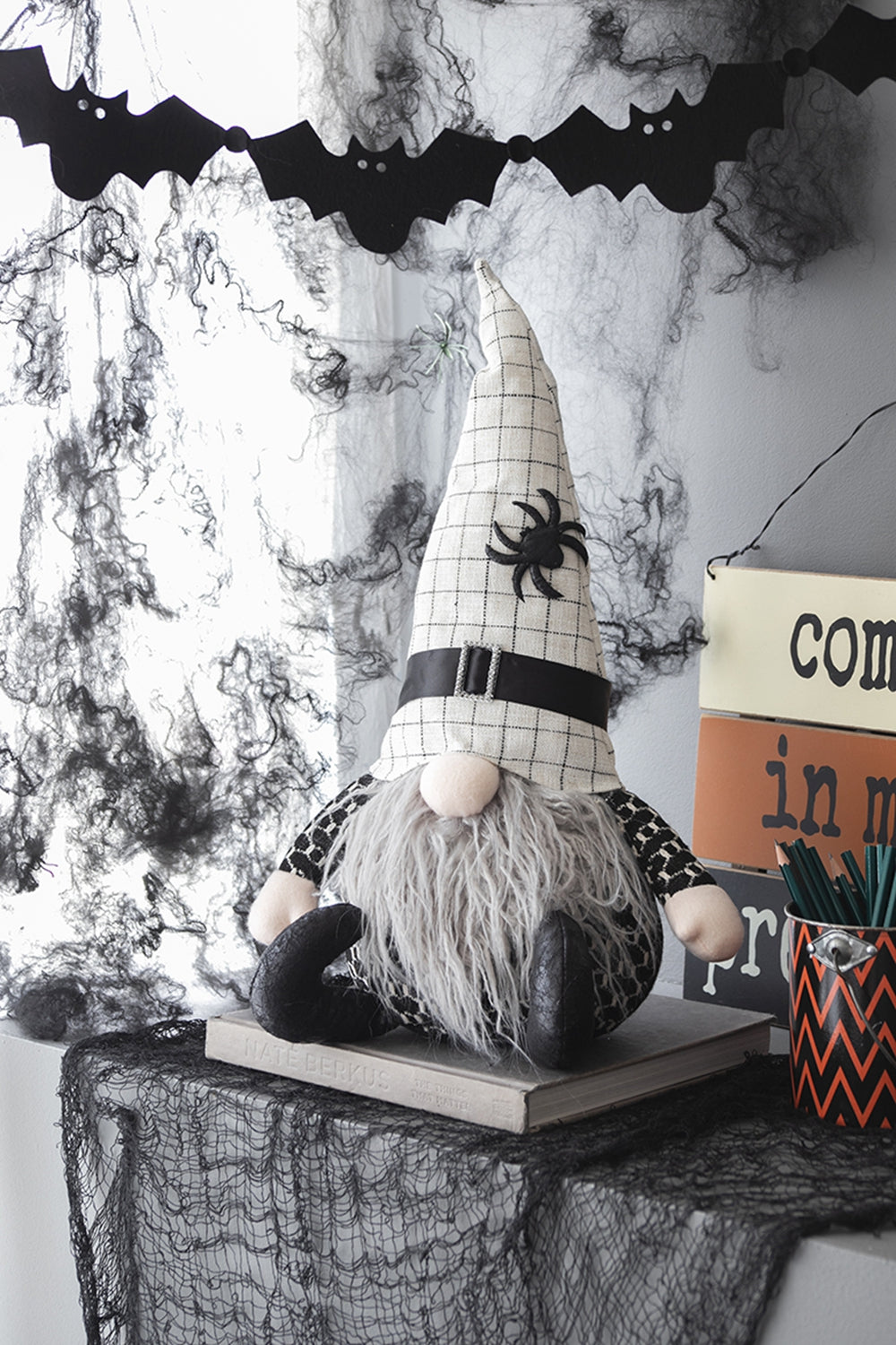 Set of 2 Fabric Sitting Gnome Decorations