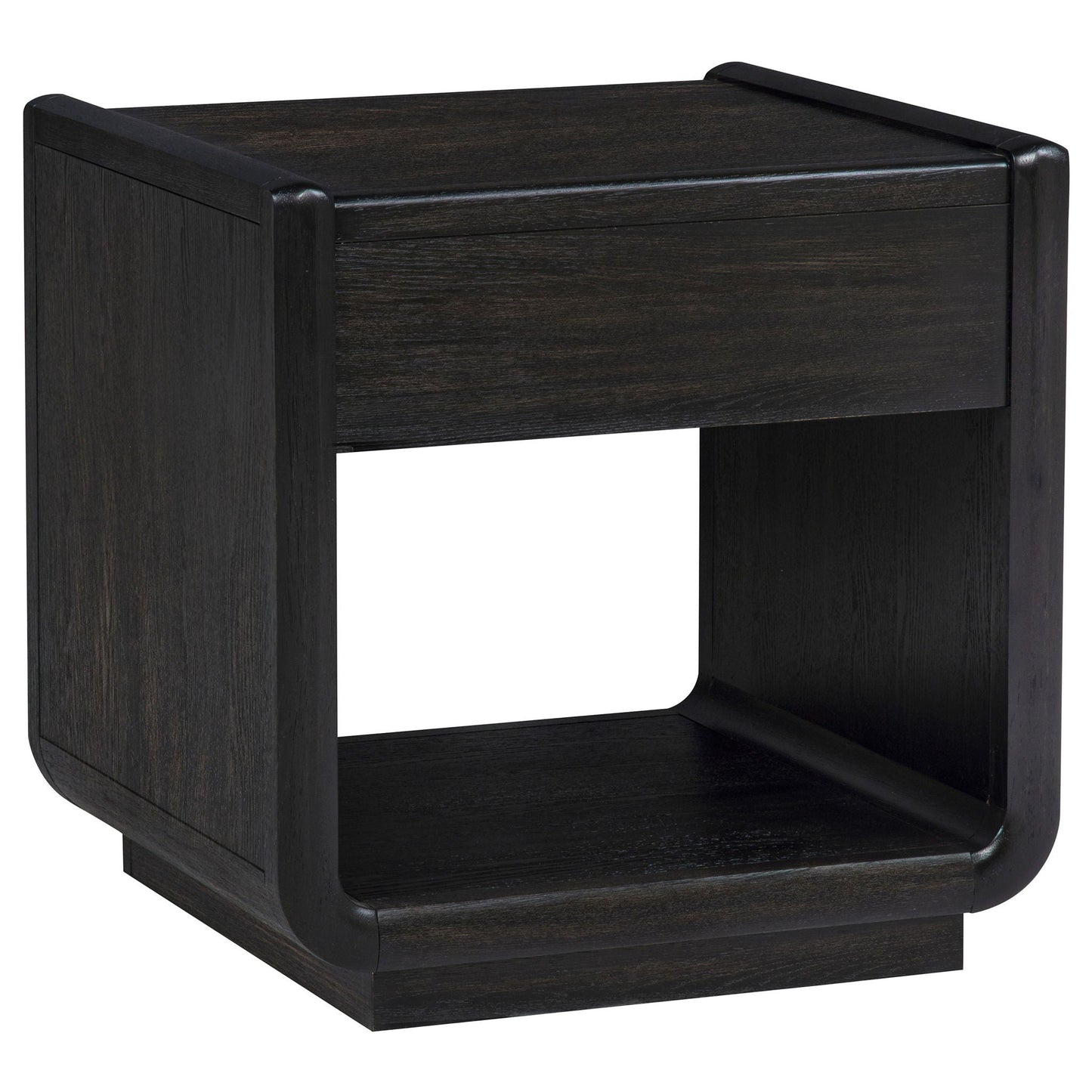 Leandro 1-drawer Wood Occasional Side End Table Burnished Black