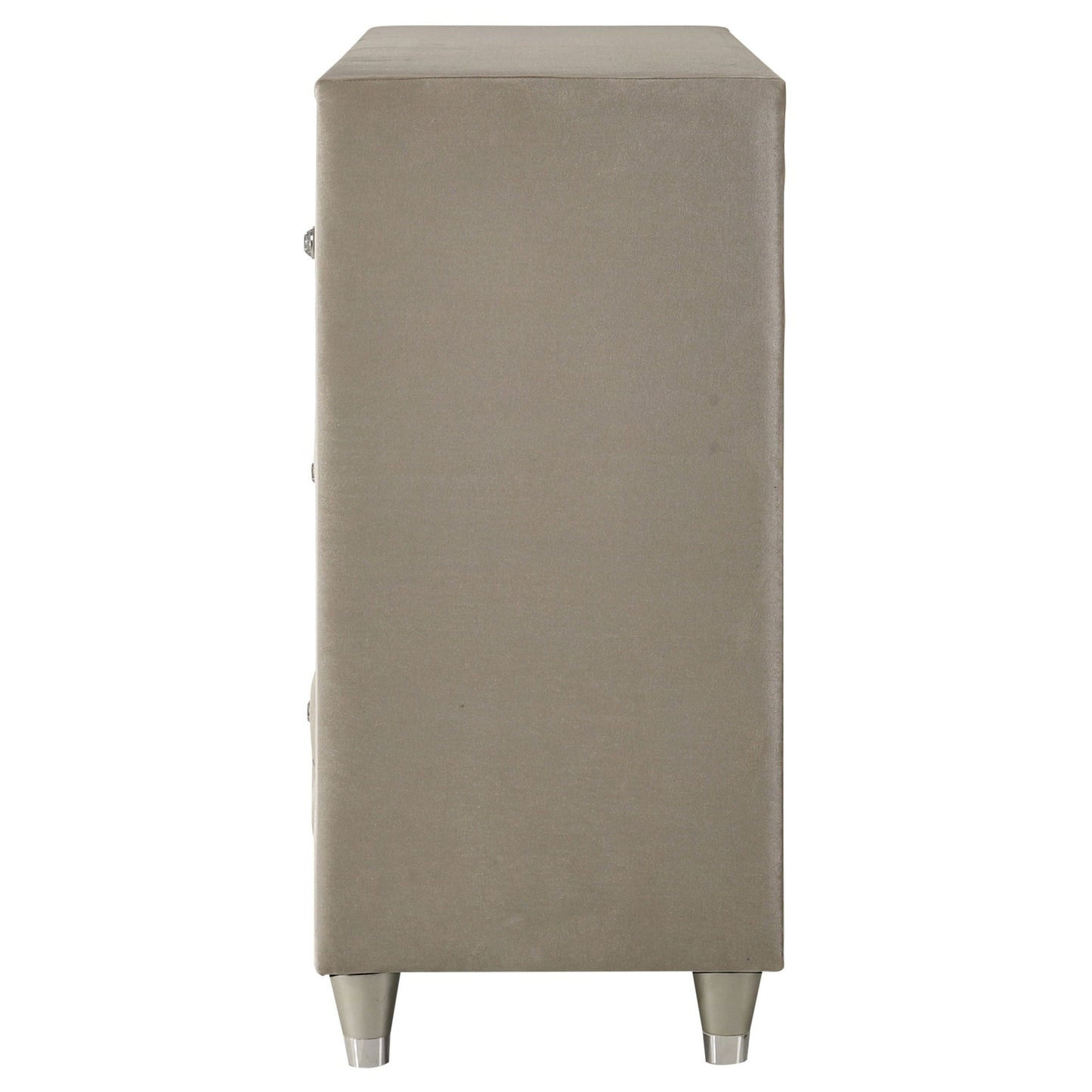 Antonella 7-drawer Upholstered Dresser Ivory and Camel