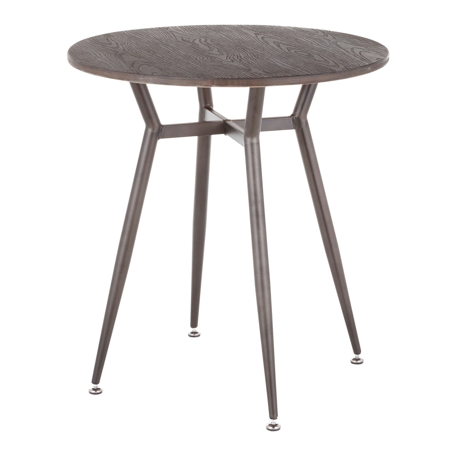 Round Dinette Table in Antique Metal