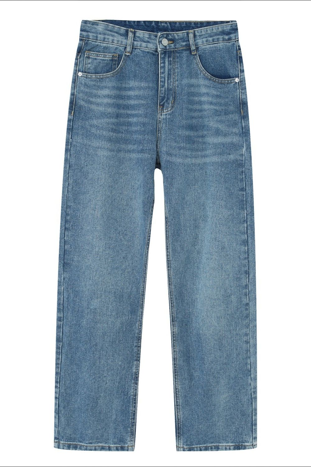 Straight Leg Jeans with Pockets