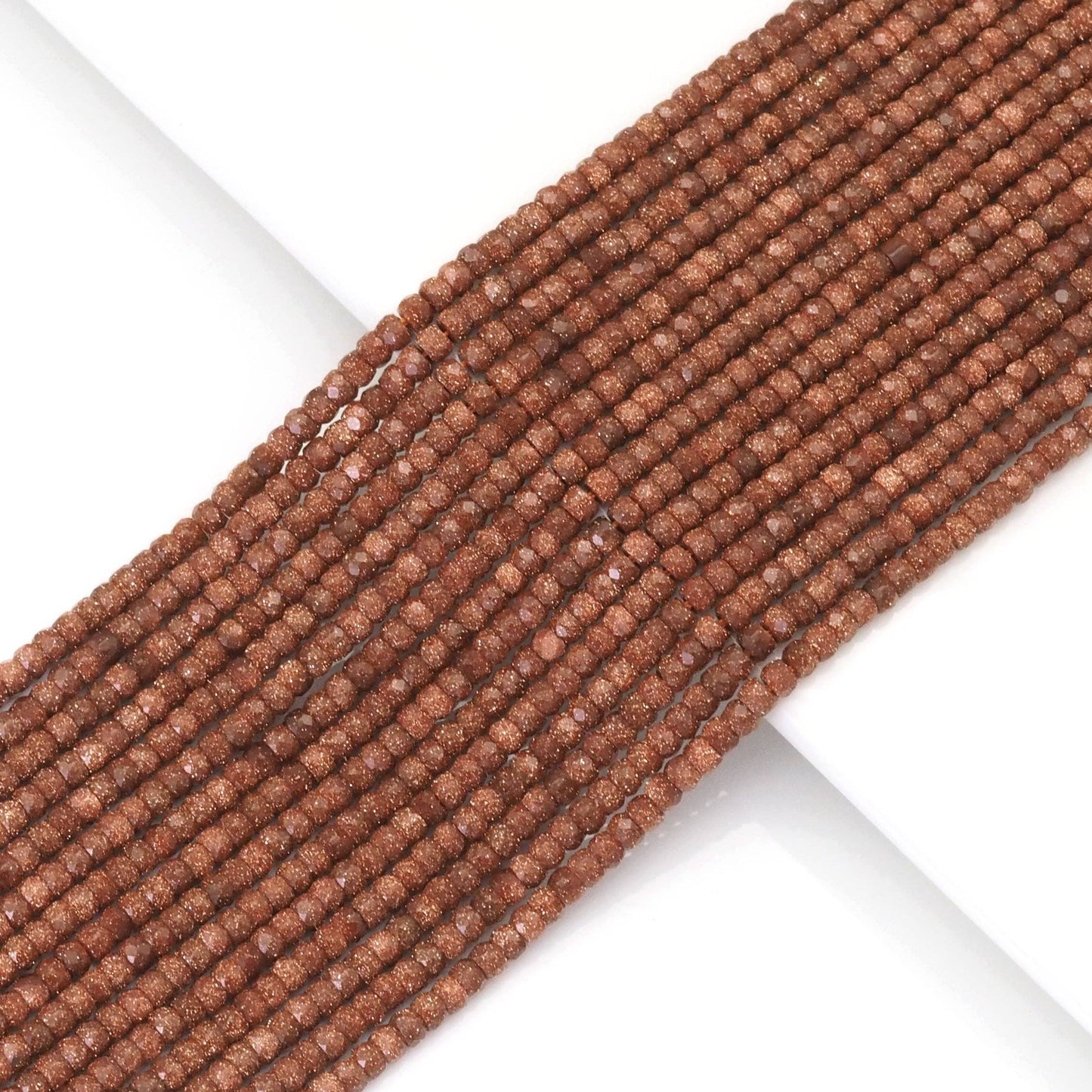 2x3mm Rondelle Faceted Goldstone Beads, Sku#U1643