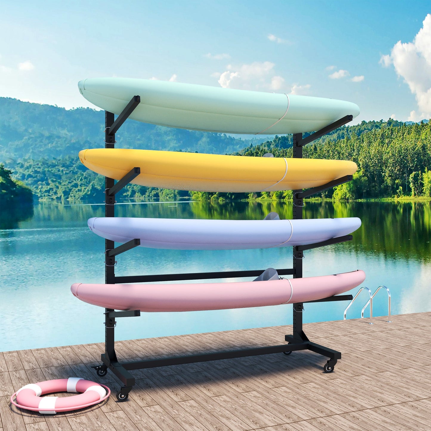 80''H Freestanding Kayak Storage Rack