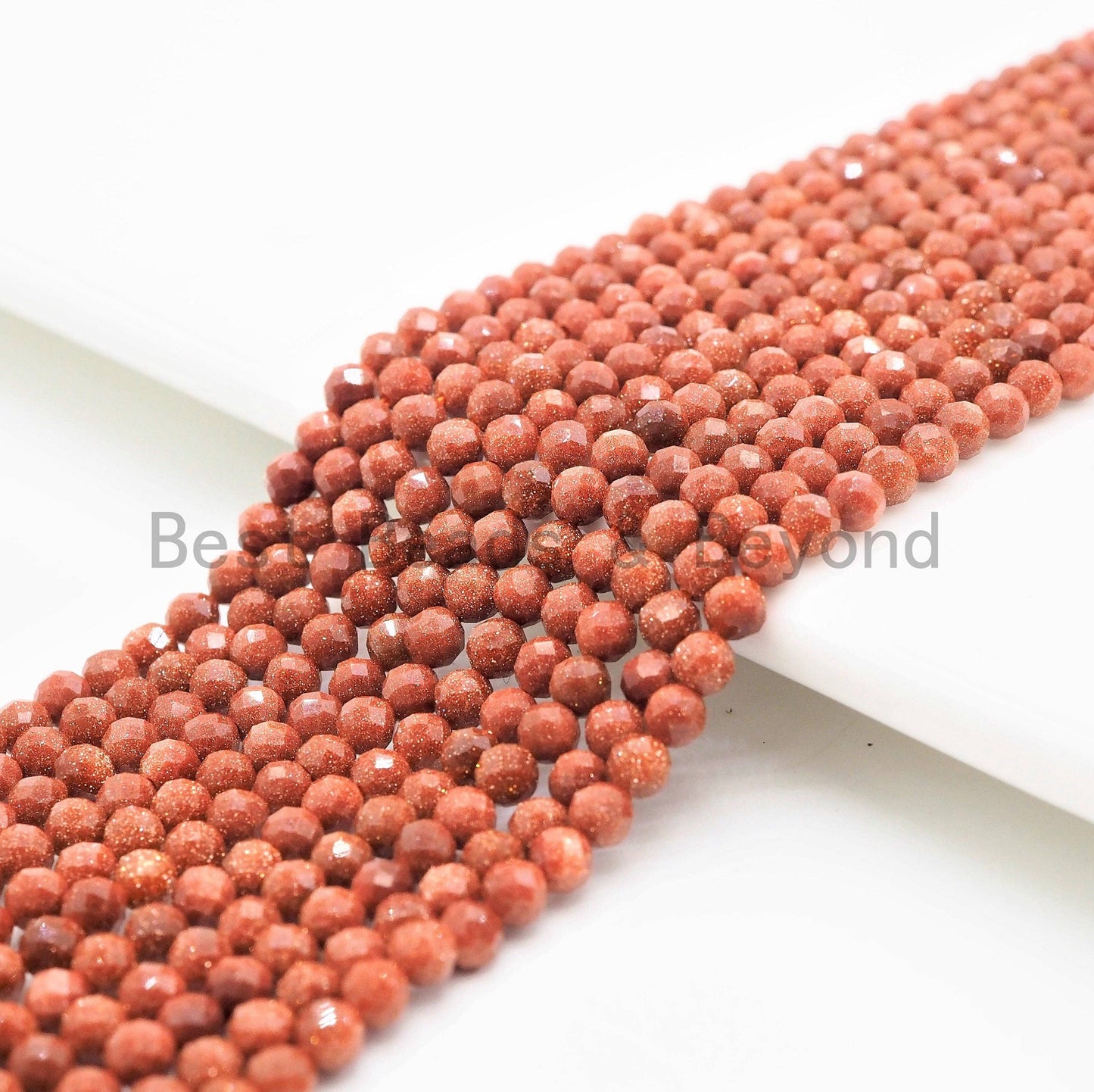 2mm/3mm/4mm High Quality Round Faceted Goldstone Beads, Shiny Tiny Gemstone Beads, Sparkling Golden Brown Beads, 15inch strand, SKU#U365