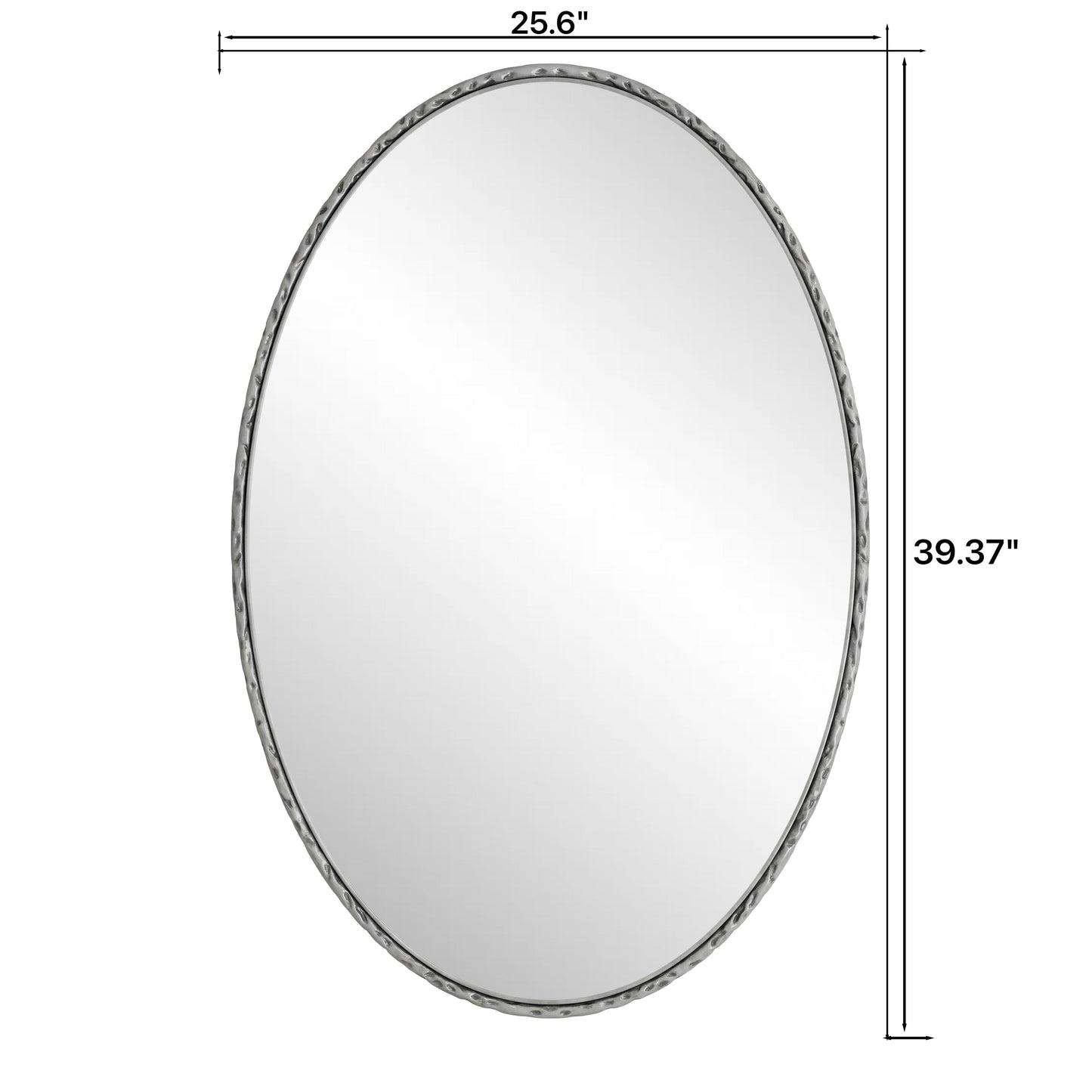 Iron Art Oval Retro Mirror - Antique Effect