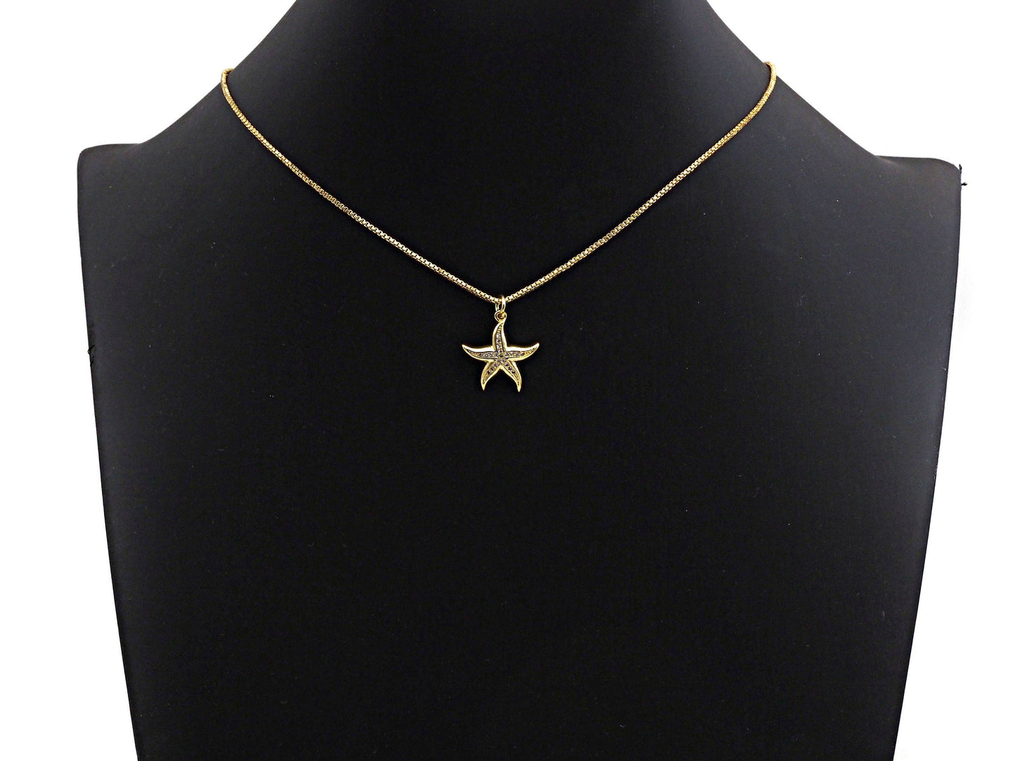 CZ Micro Pave Starfish Shaped Pendant/Charm, Cubic Zirconia Pendant Charm, 17x18mm,sku#Z575