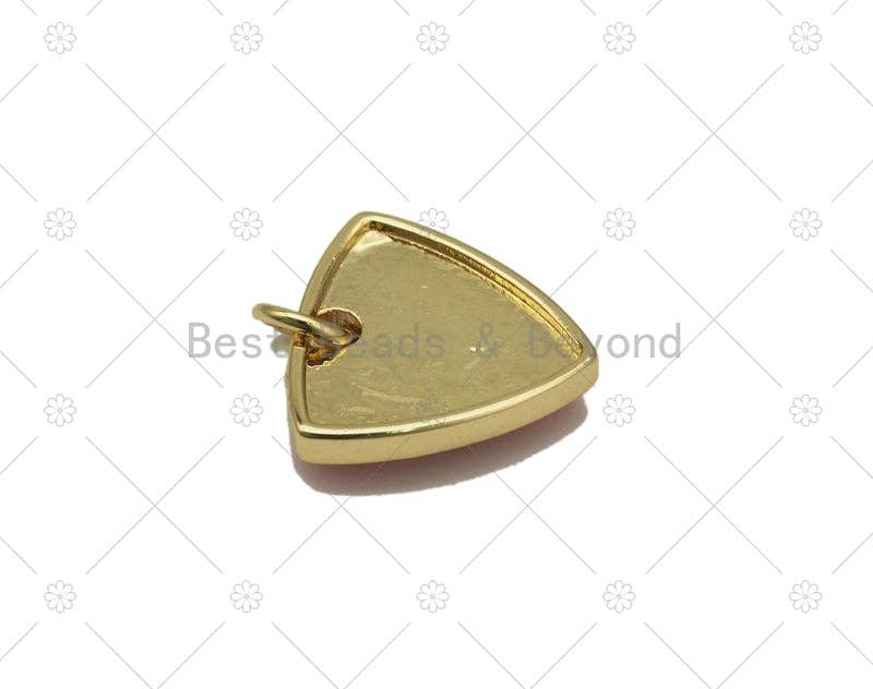 Enamel Triangle Shape Charm, Sku#F1450C