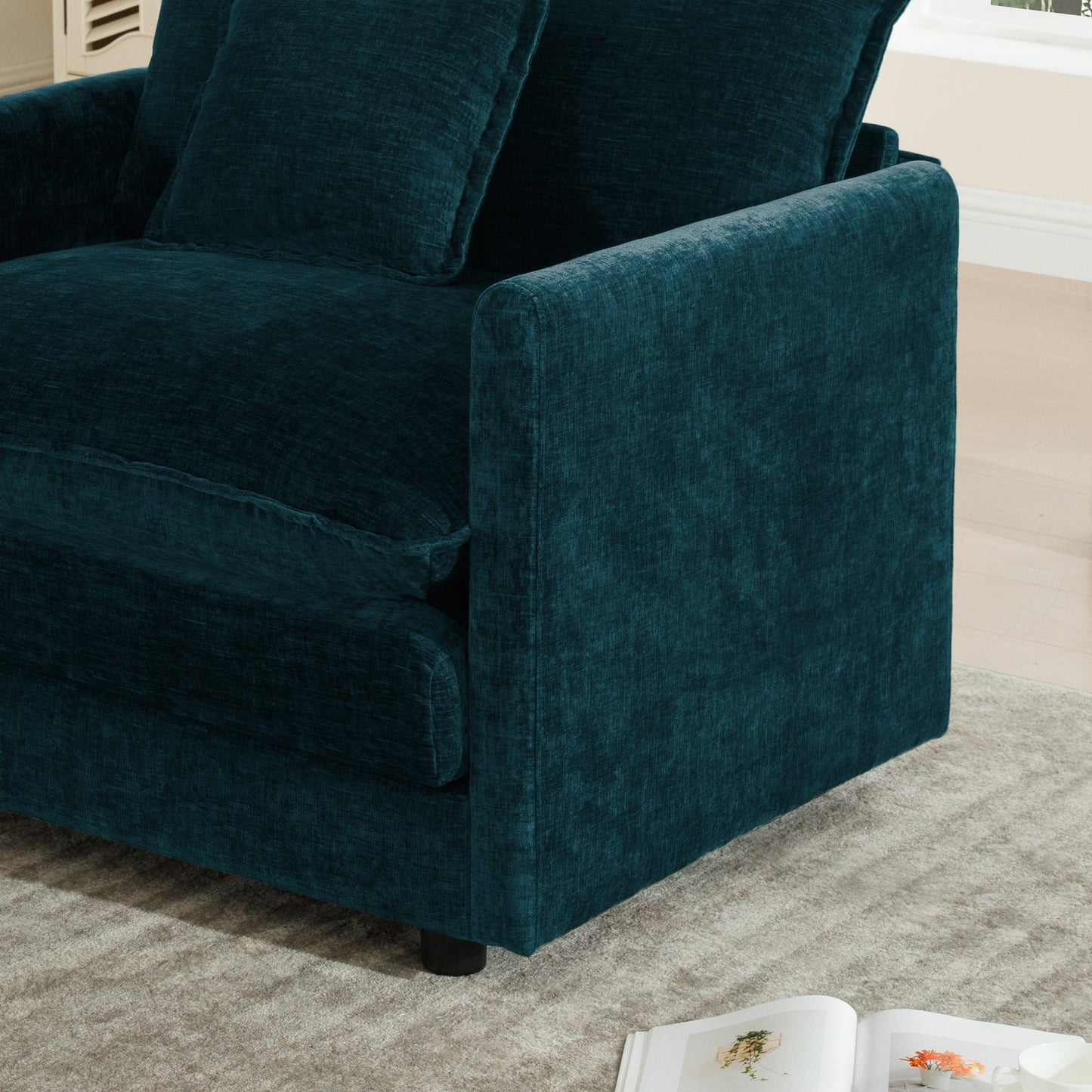 Comfy Deep Single Seat Sofa Upholstered Reading Armchair Chair