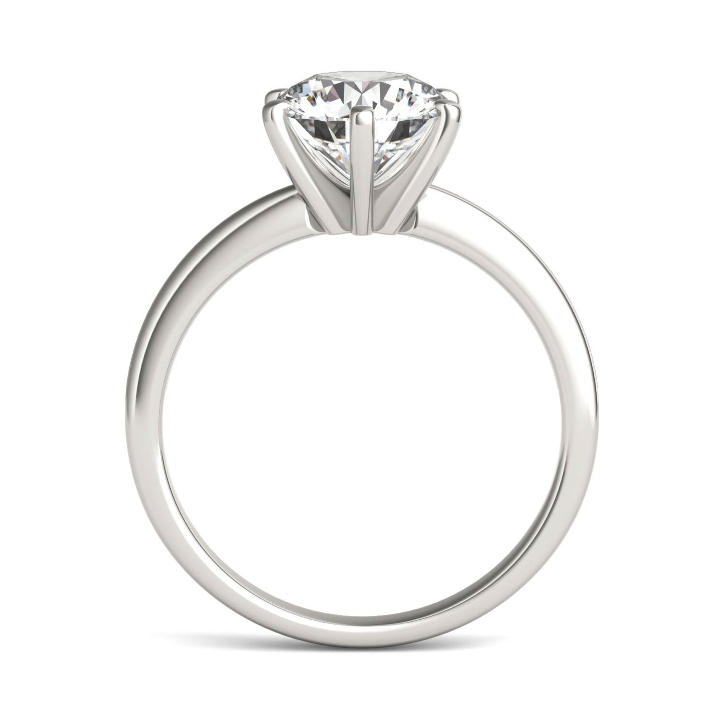 AGI Certified 3 CTW Lab Grown Diamond Solitaire Engagement Ring – G-VS Clarity, 14K White Gold