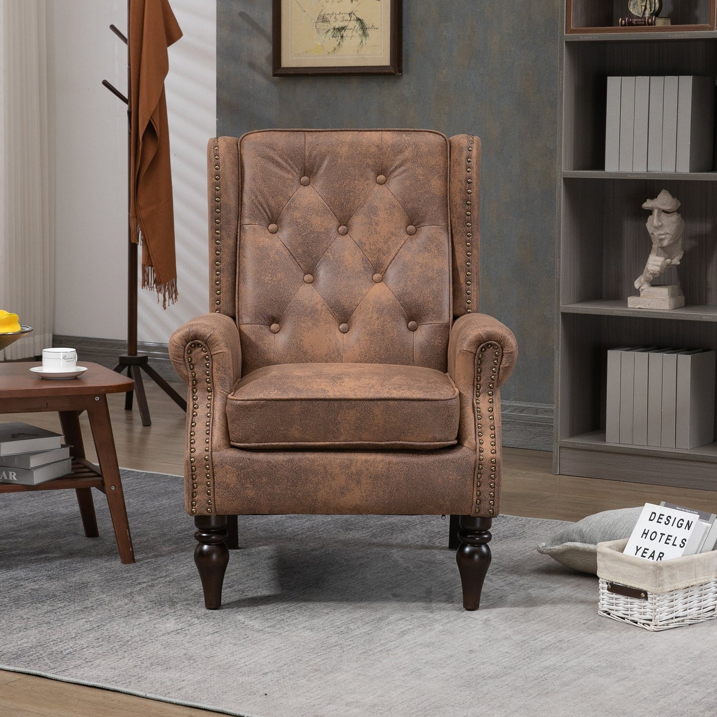 Wood Frame Armchair - Modern Accent Chair