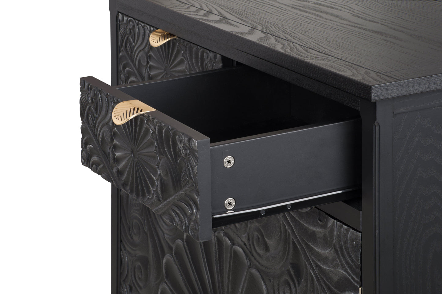 Hand-Carved Accent Cabinet