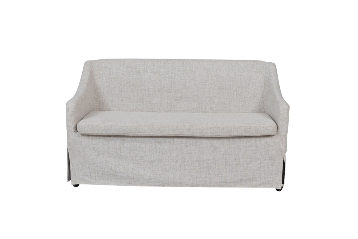 Slip Covered Settee with Casters