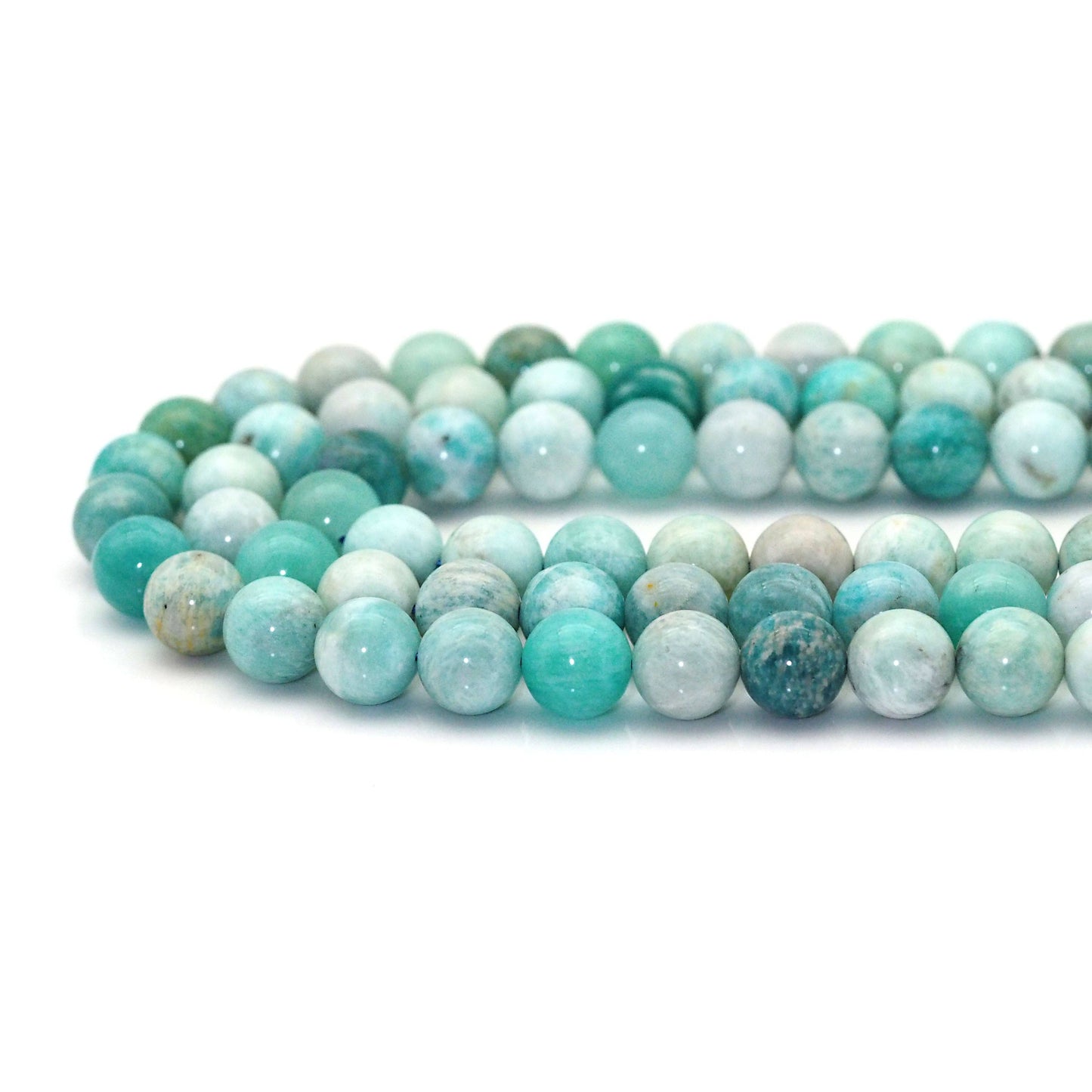 Genuine Amazonite, 6mm/8mm/10mm Round Smooth Beads, Sku#U1619