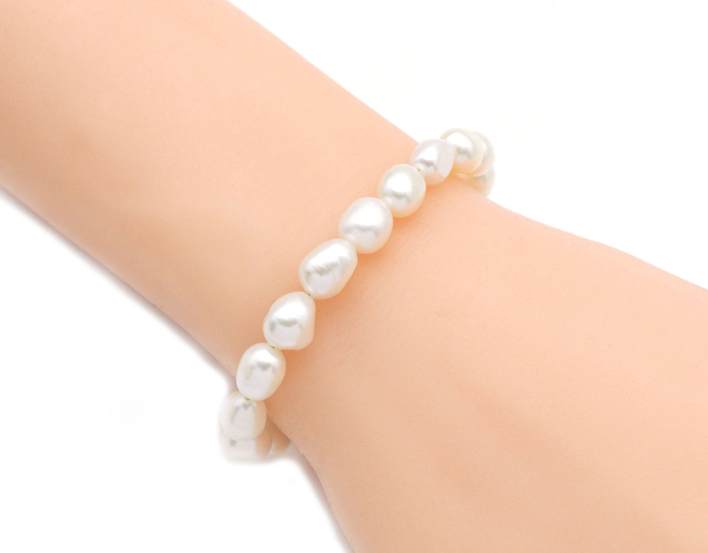 Freshwater Pearl Choker Necklace and Bracelet, Sku#EF250