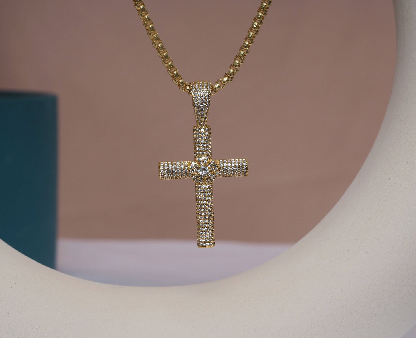 CZ Cross Charm, Sku#LK617