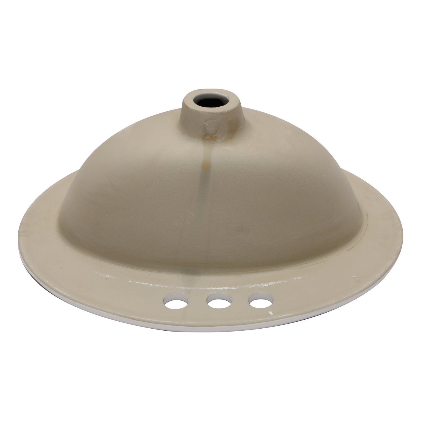 20"x18" White Ceramic Oval Drop In Bathroom Sink