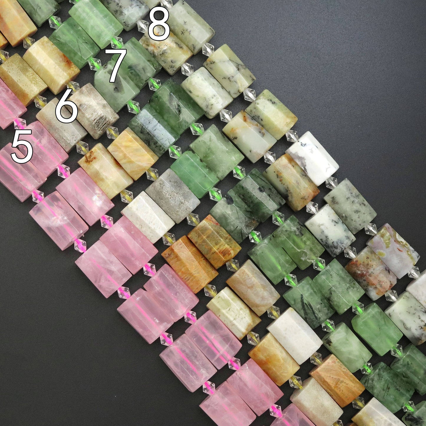 10x16mm Faceted Tube Beads, Sku#U1818
