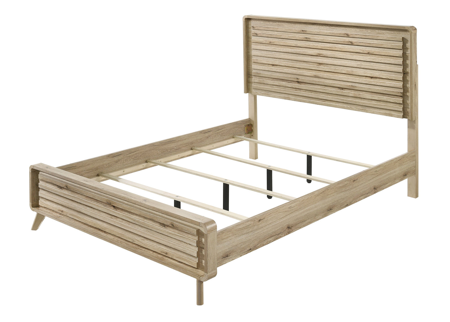 Mid-Century-Inspired King Size Panel Bed