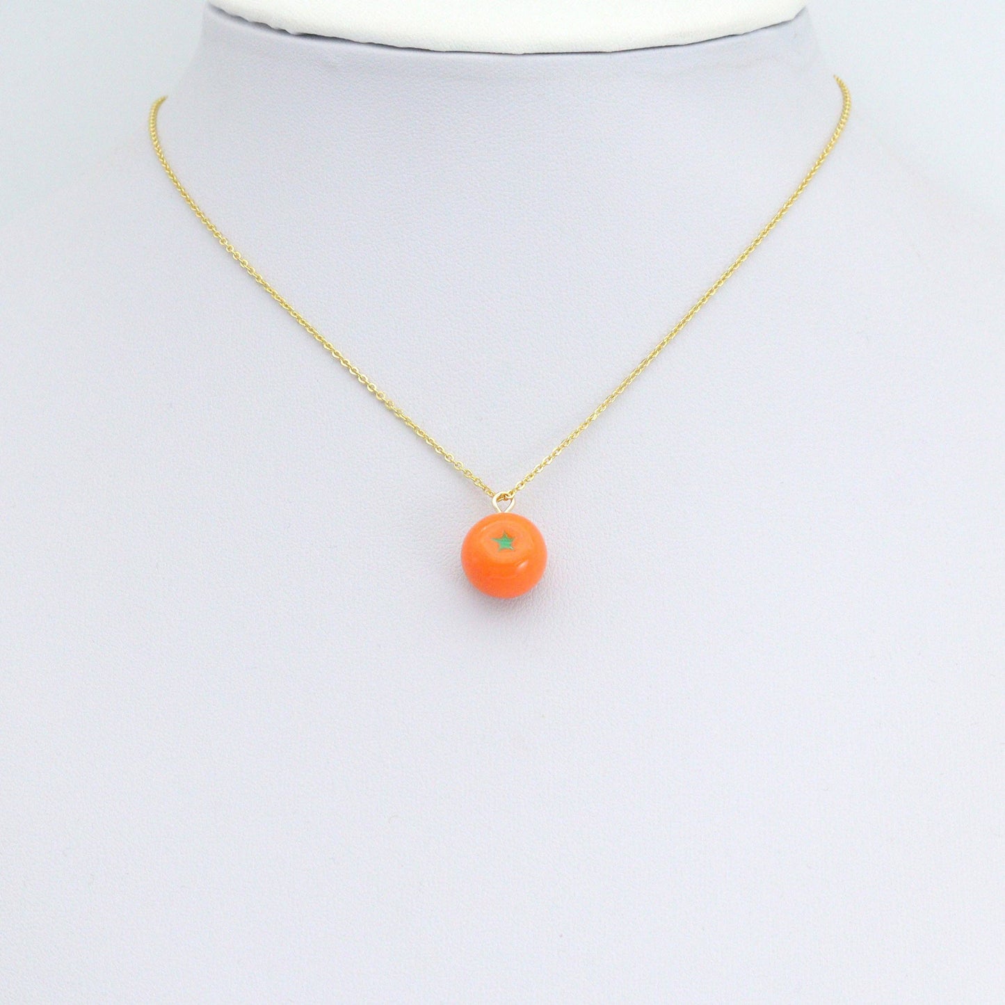 Cute Enamel Orange Charm Pendant,Sku#LK1245