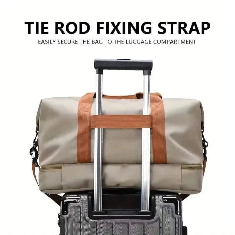 Sac de voyage pliable en nylon – Grande capacité, compartiment à chaussures – Hommes et femmes