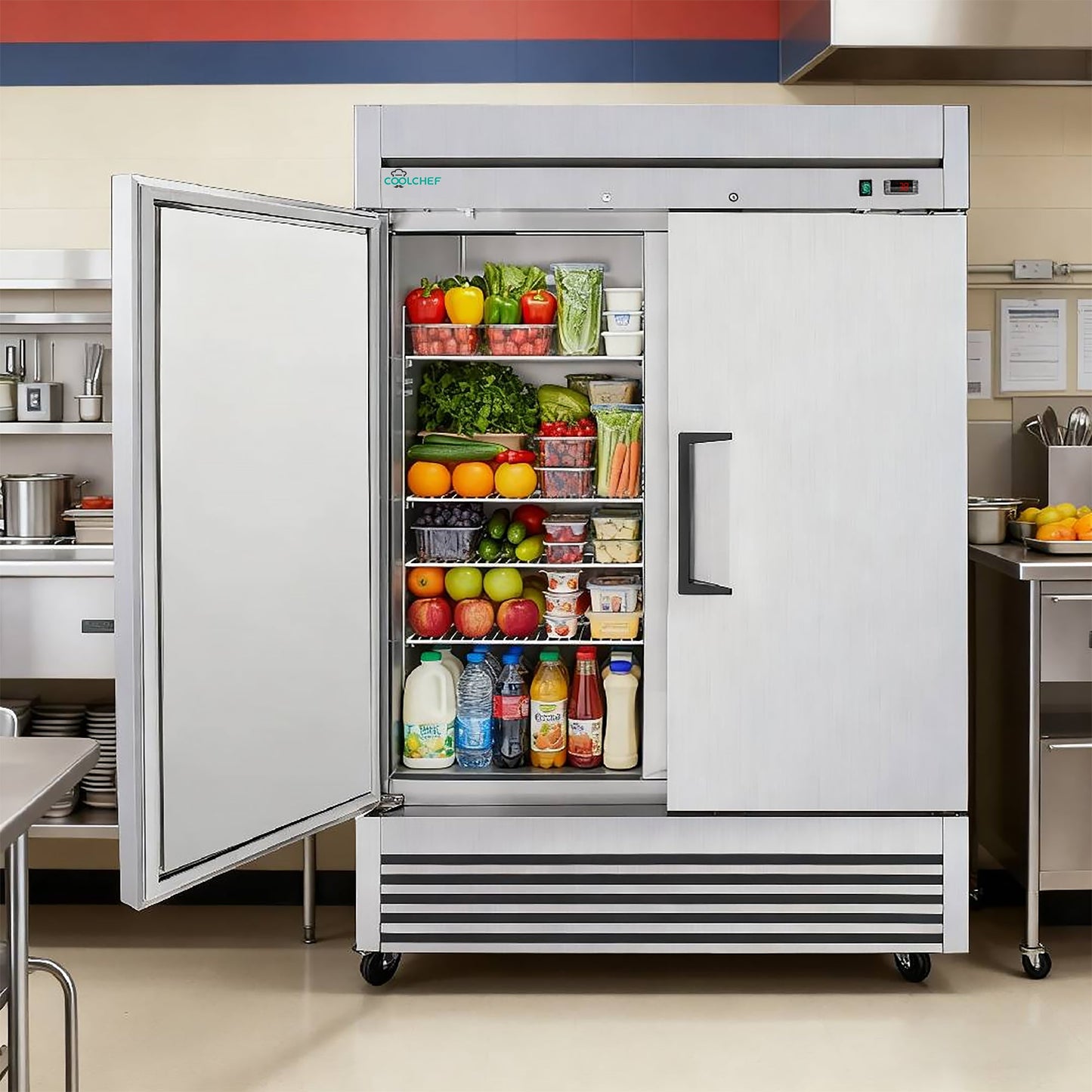 54" Commercial Freezer - 49 Cu.Ft Double Door