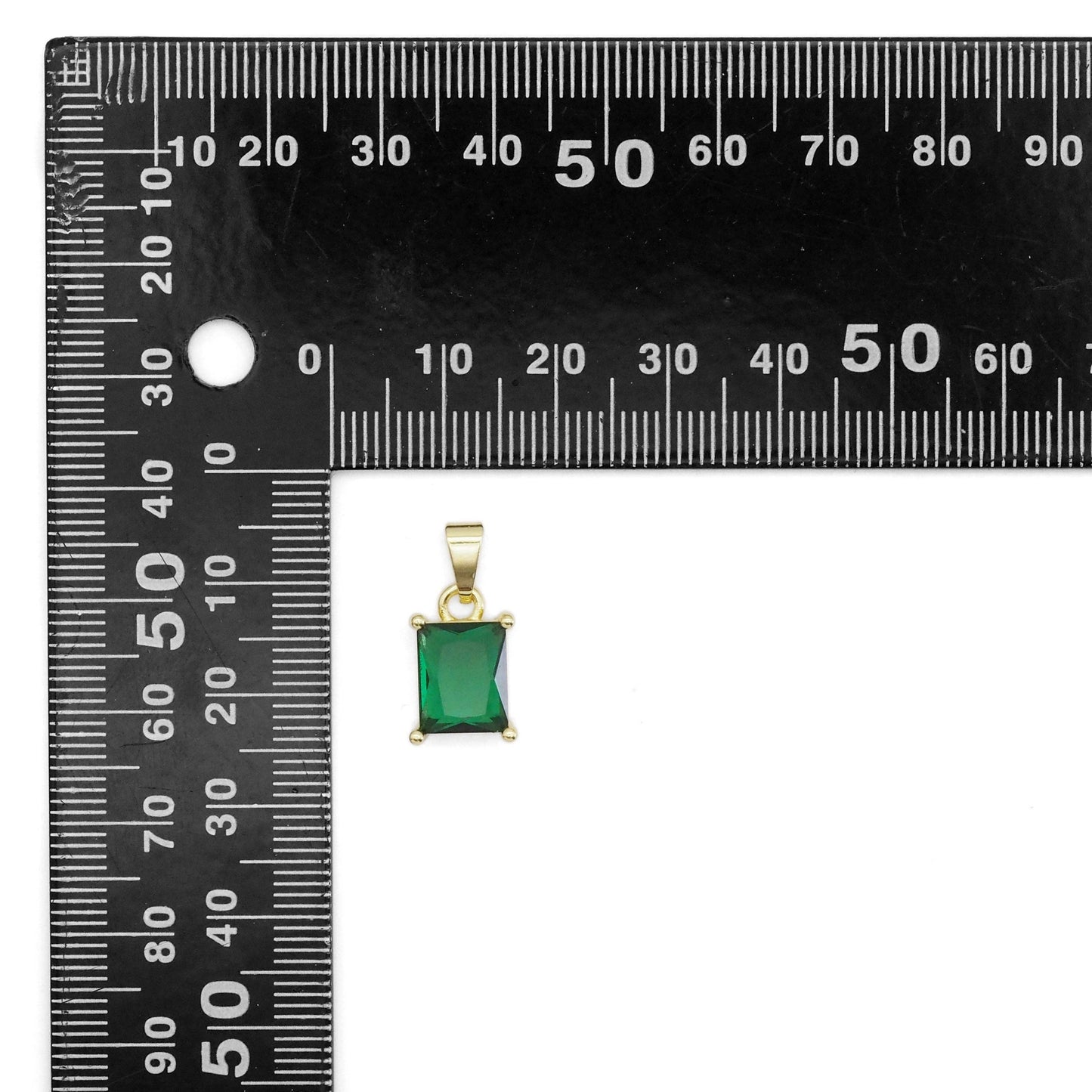 Rectangle CZ Charm, Sku#LX401