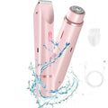 Rasoir électrique USB rechargeable 2-en-1 bikini et visage pour femmes, utilisation humide/sèche