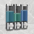 3-Chamber Shower Dispenser - Wall Mounted, No Leakage, No Drill