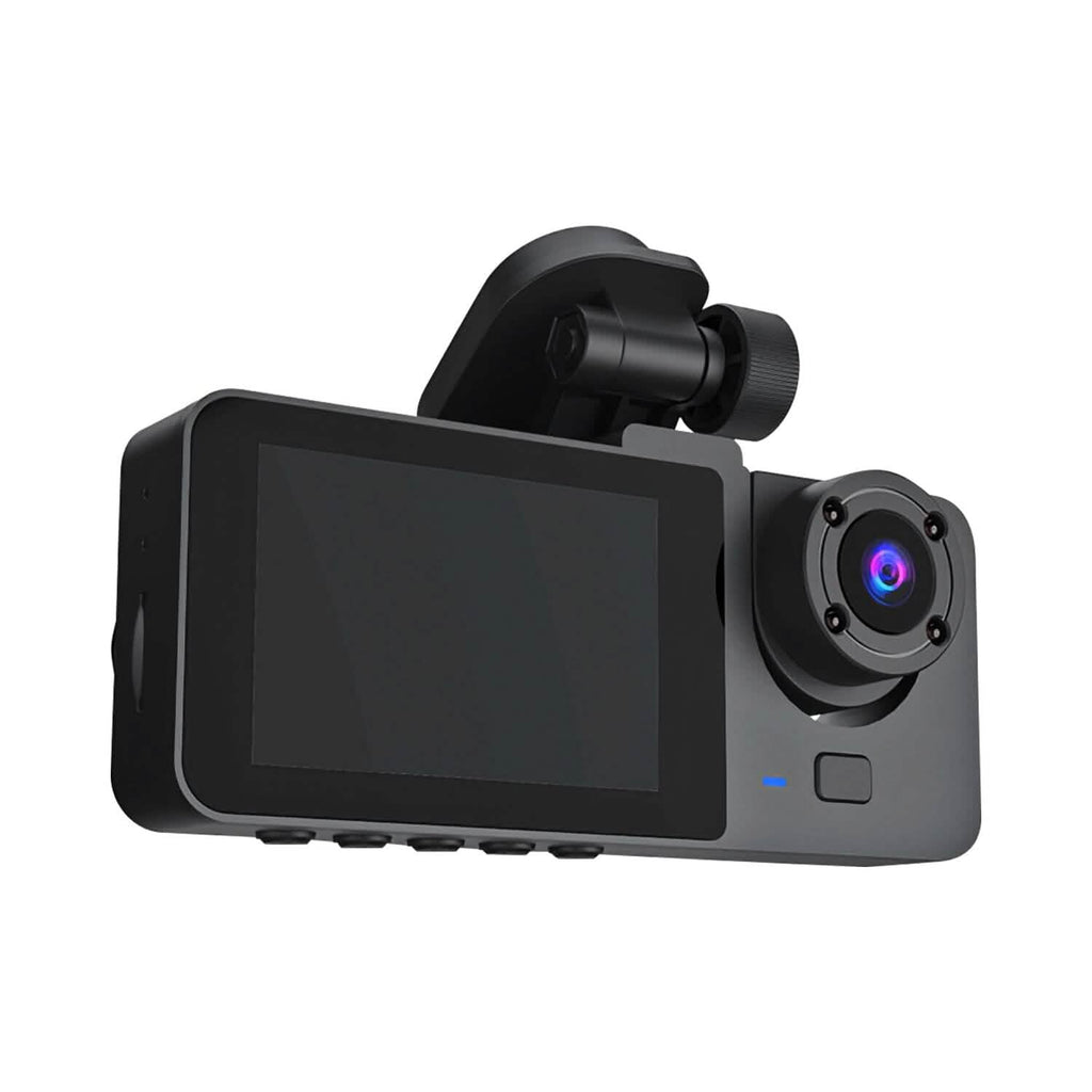 3 Channel Dash Cam Front Inside Rear Vehicle Driving Recorder Car DVR