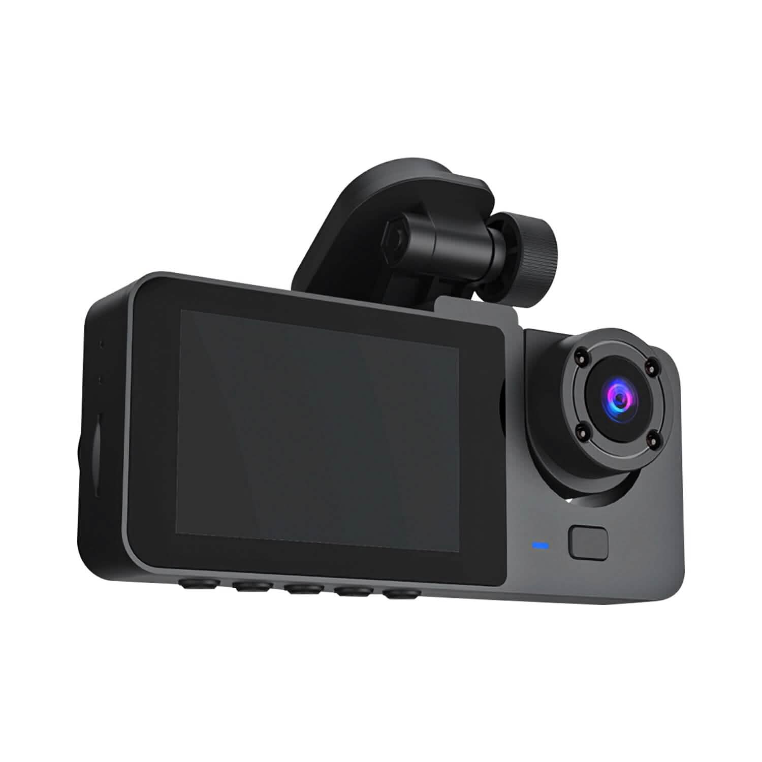 3 Channel Dash Cam Front Inside Rear Vehicle Driving Recorder Car DVR