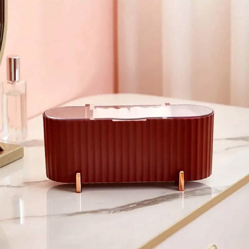 Boîte de rangement pour cotons-tiges à 3 compartiments