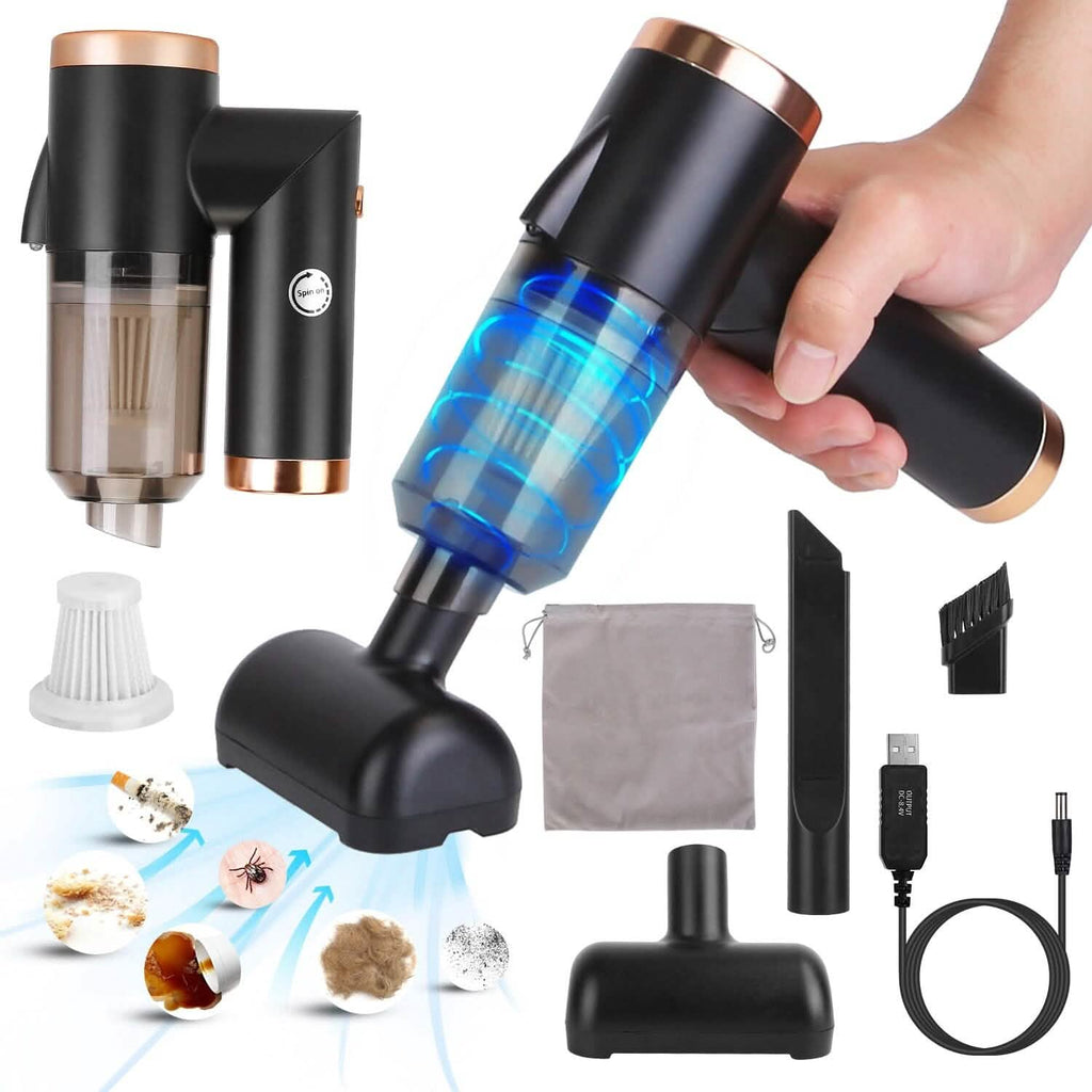 Aspirateur portatif rechargeable 3-en-1 120W avec buse-brosse