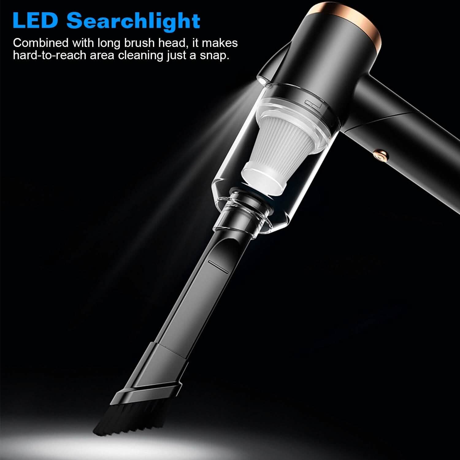 Aspirateur portatif rechargeable 3-en-1 120W avec buse-brosse