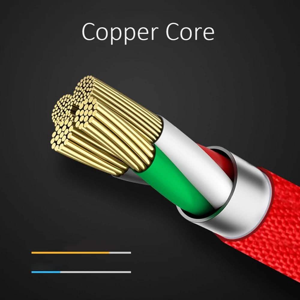 3-In-1 Charging Cable USB to Micro USB + Type C + Lightning Charging Cable Fast Charging