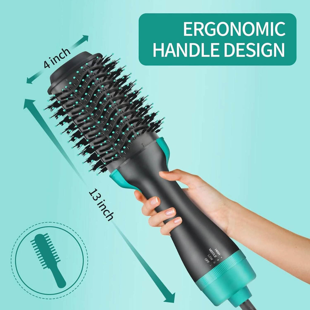 3-in-1 Ionic Straightening Hot Air Brush with Anti-Scald Feature