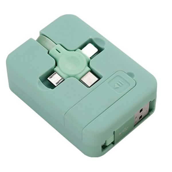 Câble de charge rétractable portable 3-en-1