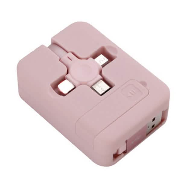 Câble de charge rétractable portable 3-en-1