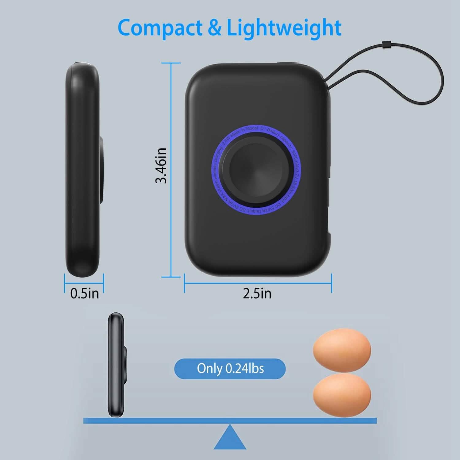 3-in-1 ワイヤレス充電器 携帯用マグネット式パワーバンク