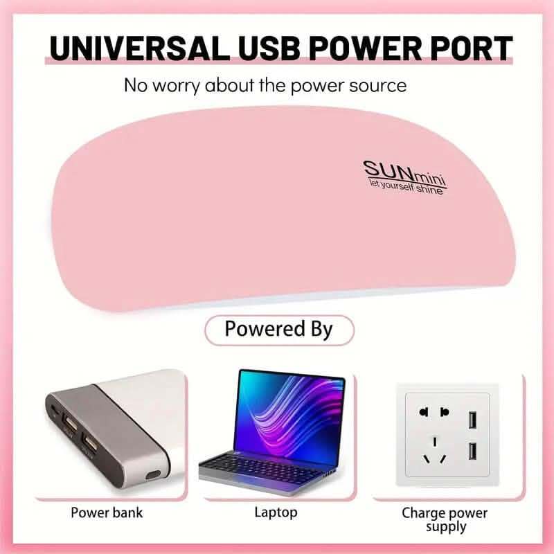Mini lampe LED/UV 3 LED pour vernis à ongles