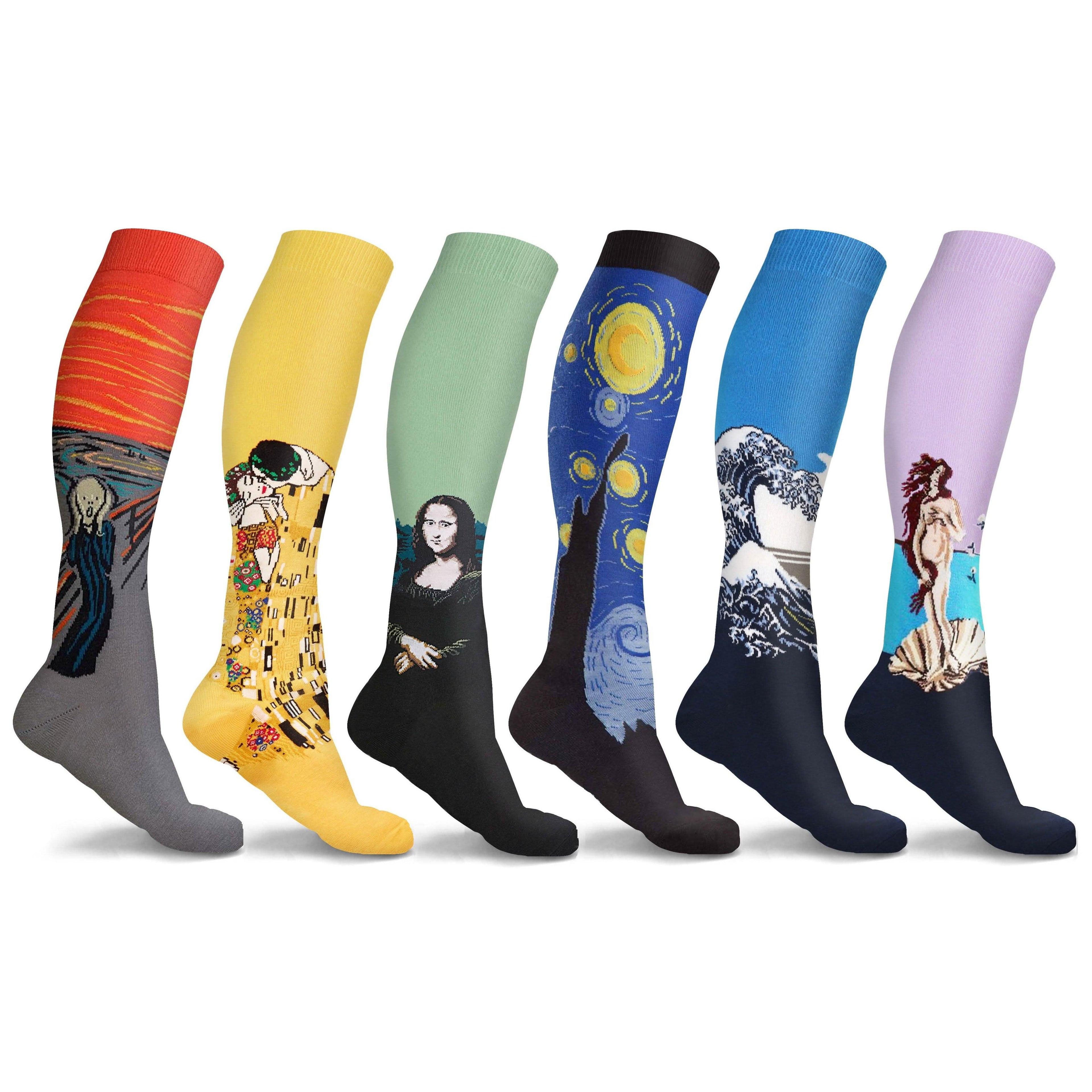 3 ou 6 paires : Chaussettes de compression DCF Famous Art Paintings