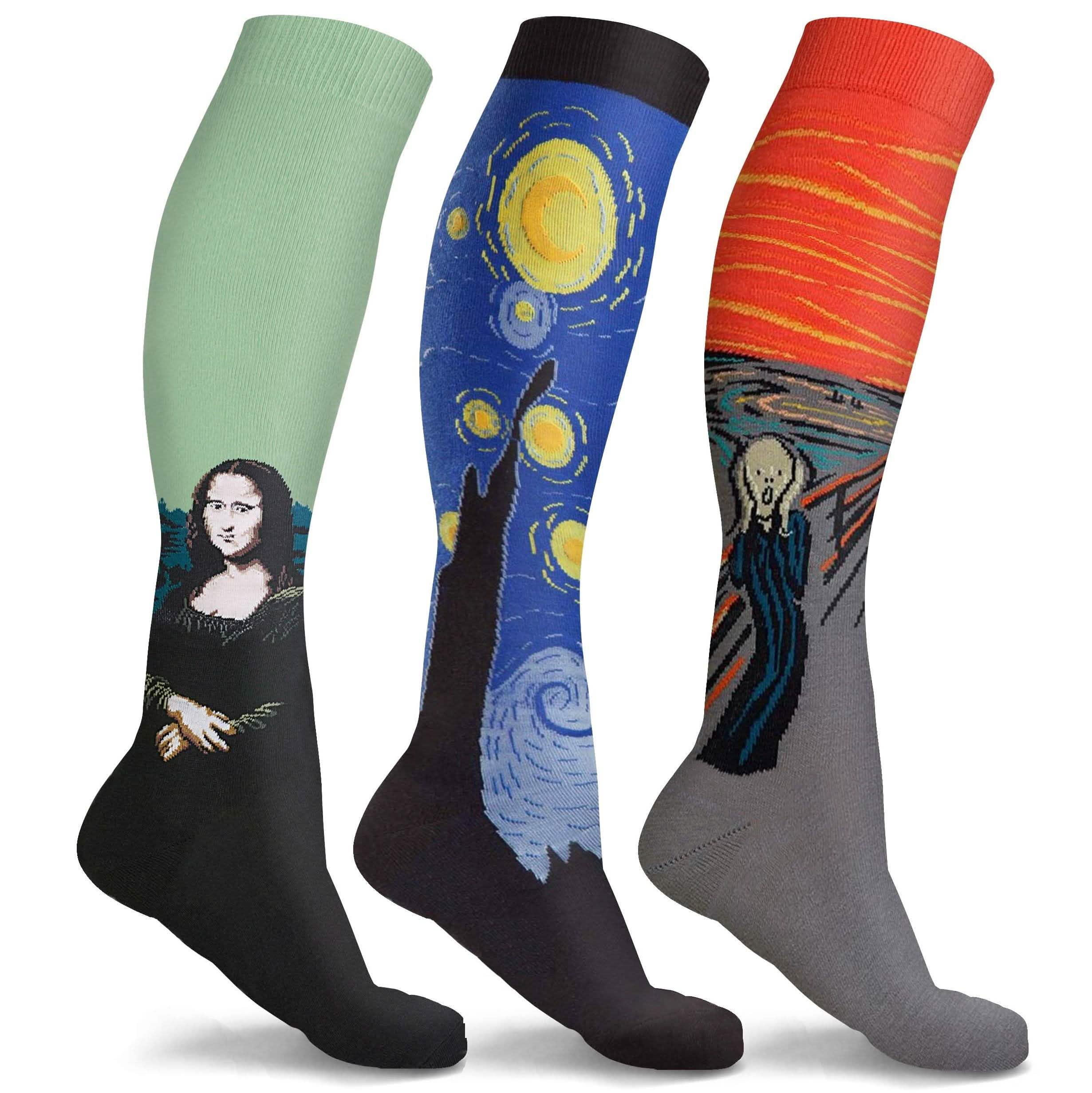 3 ou 6 paires : Chaussettes de compression DCF Famous Art Paintings
