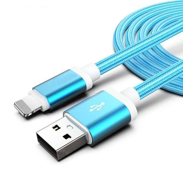 Lot de 3 : Câble USB Lightning pour iPhone tressé renforcé de 3 m