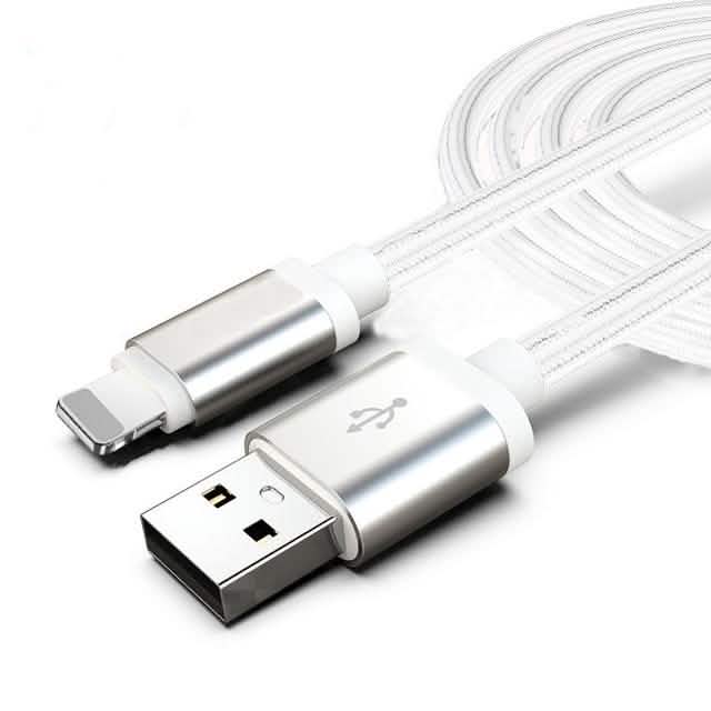 Lot de 3 : Câble USB Lightning pour iPhone tressé renforcé de 3 m