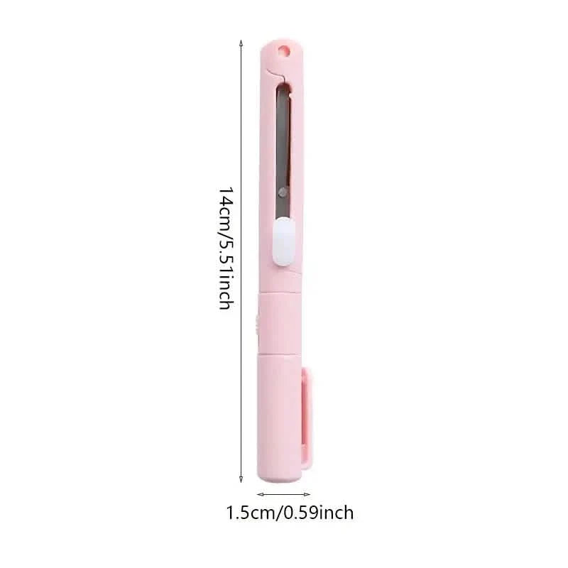 3-Pack: 2-in-1 Pen Style Scissors with Paper Cutter