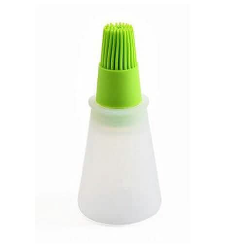 Lot de 3 : Bouteille de Pinceau à Huile en Silicone pour Barbecue de 65 ml avec Fond Plat