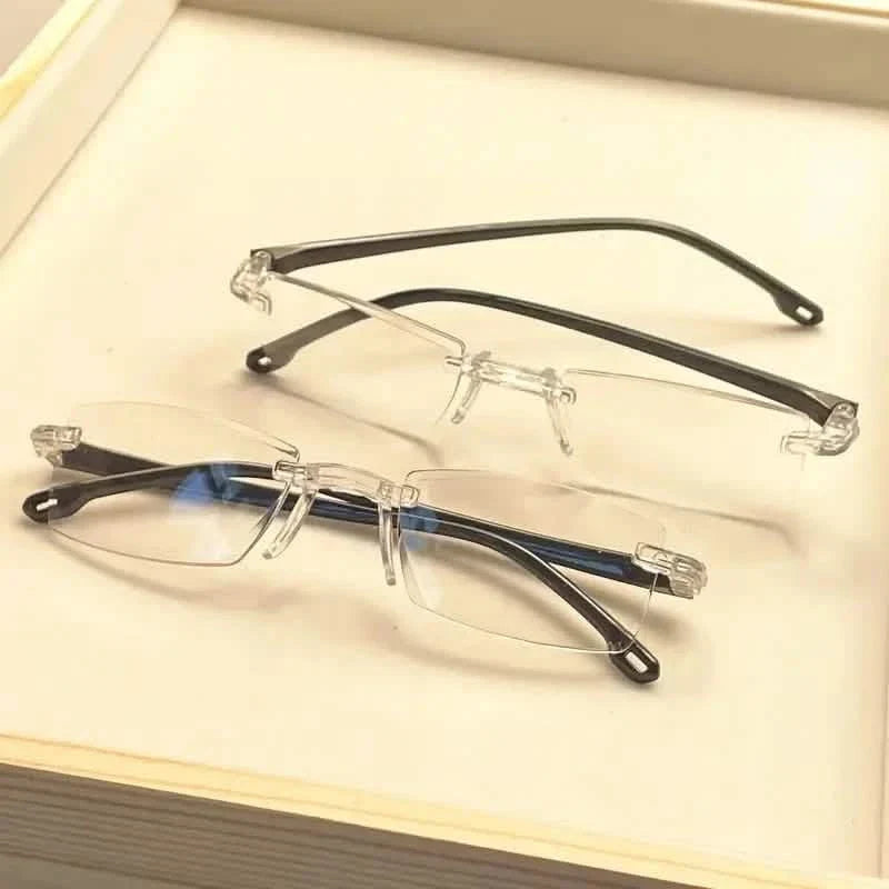2K Style Rimless Reading Glasses for Men & Women