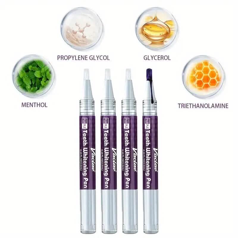 3-Pack: 3ml/0.1fl oz Mint Flavor Purple Teeth Whitening Gel Pen