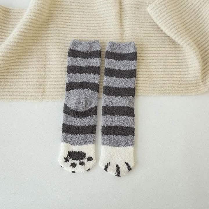 Lot de 3 : Chaussettes griffes de chat automne et hiver