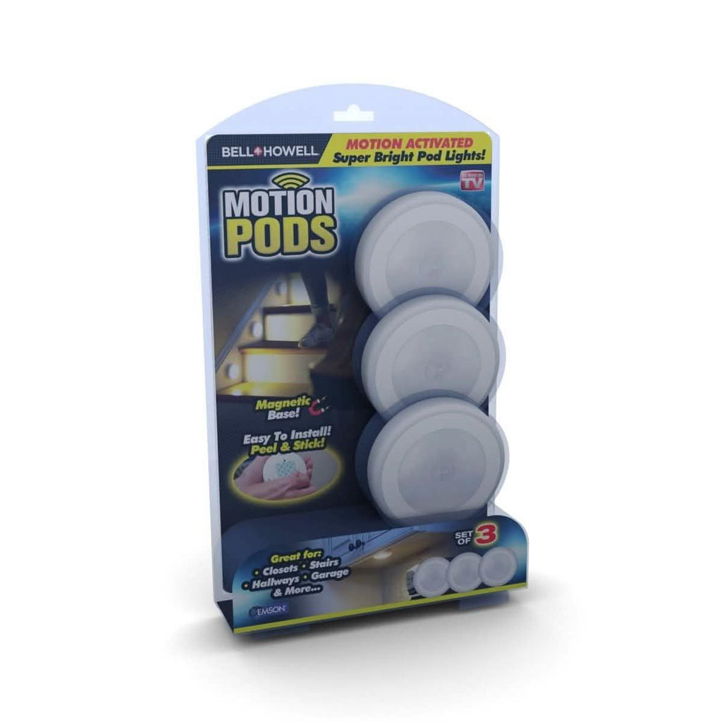 3-Pack: Bell + Howell Motion Activated LED Pods