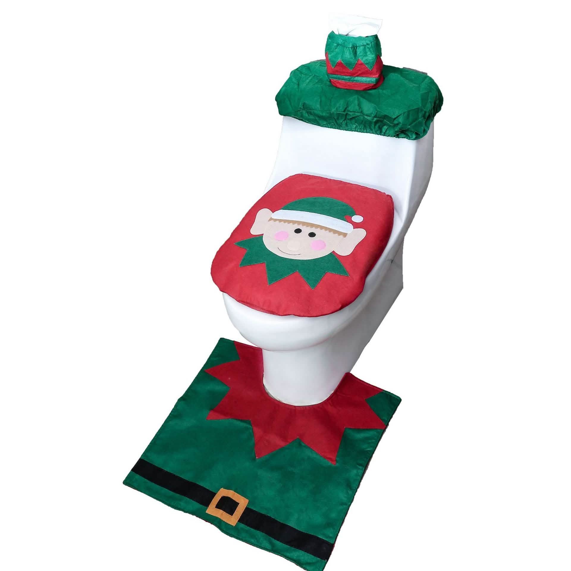 3パック：クリスマスファンシー クリスマスホームバスルームデコレーションセット